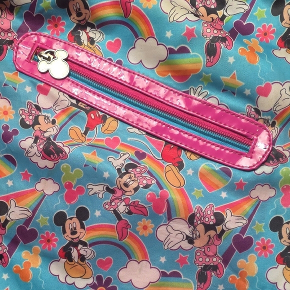 Vintage Disney Parks Exclusive Official Mickey & Minnie Colorful Tote Bag - Picture 2 of 8